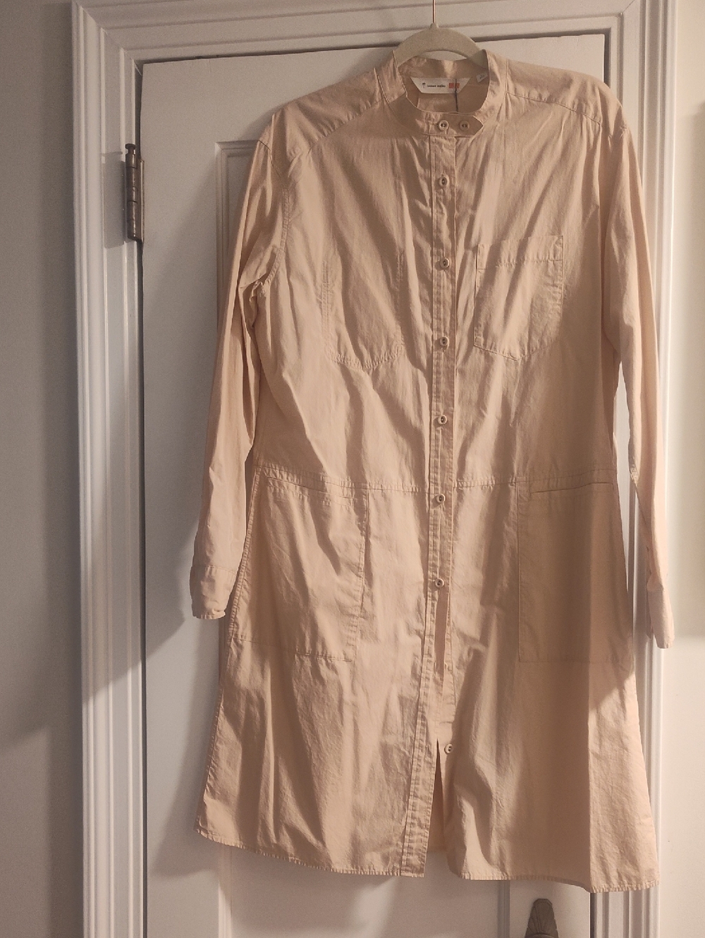Tomas Maier For Uniqlo Beige Button-Front Shirt Dress